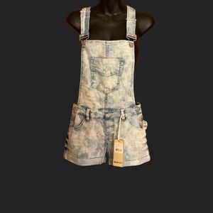 Denim Overall Shorts